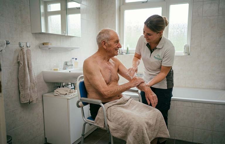 Persoonlijke verzorging — hulp bij wassen en dagelijkse handelingen